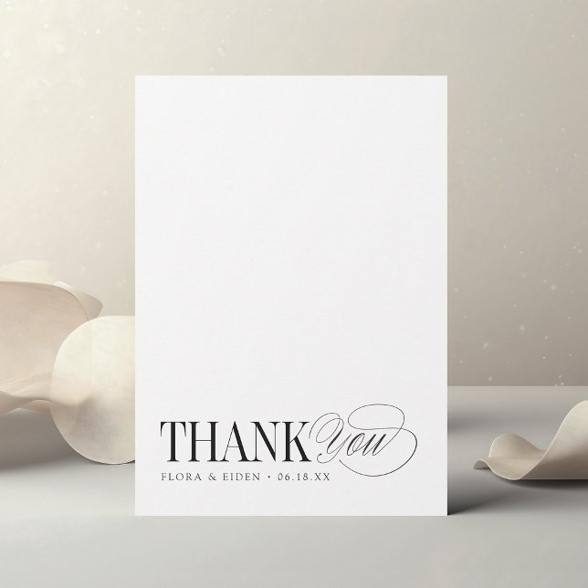 Timeless Thank You Personalized Stationery Note Card (Timeless Thank You Personalized Stationery Note Card)