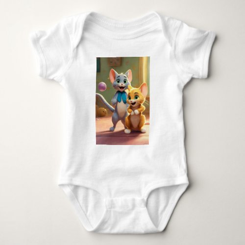 Timeless Tom and Jerry T_shirt Baby Bodysuit