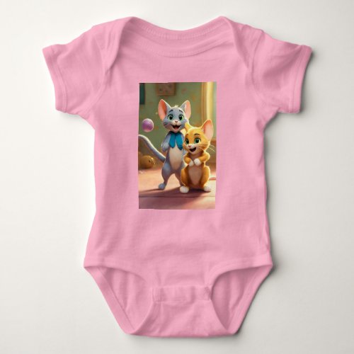 Timeless Tom and Jerry T_shirt Baby Bodysuit