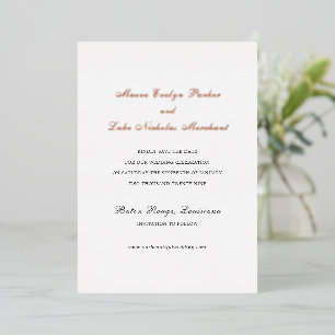 Timeless Traditional Wedding Save the Date Foil Invitation