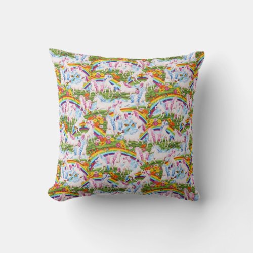 Timeless Treasures Rainbows and Unicorns Throw Pillow