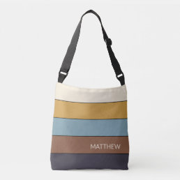 Timeless Trendy Colorful Stripes Art Pattern Crossbody Bag