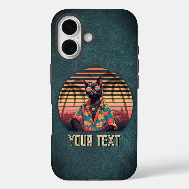 Timeless Tropical Cat Attitude Case-Mate iPhone Case (Back)
