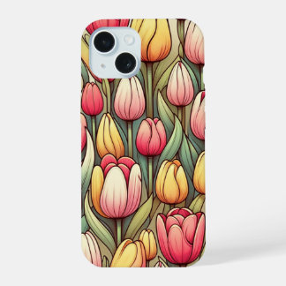 Timeless Tulip Flower Charm iPhone 15 Case