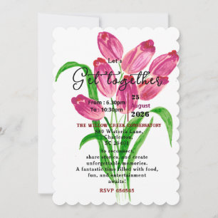 Timeless Tulips Get-Together Invitation