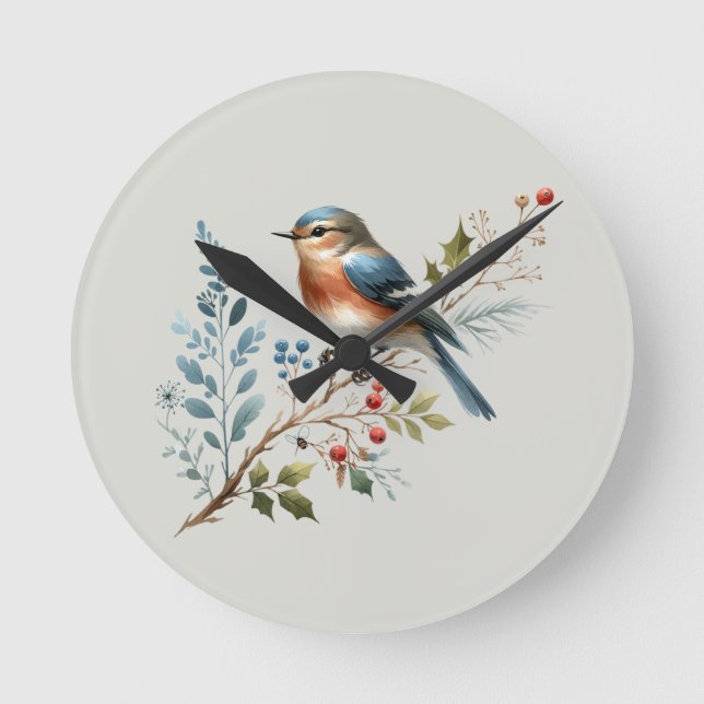 Timeless Tweet Round Clock (Front)