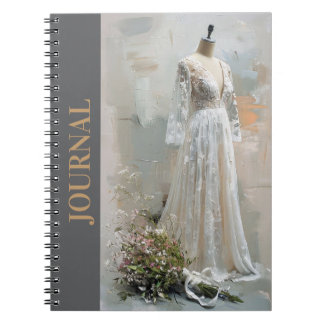 Timeless Victorian White LBD Little Black Dress Notebook
