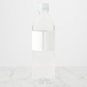 Timeless Vines Beige Crest Wedding Monogram Water Bottle Label (Back)