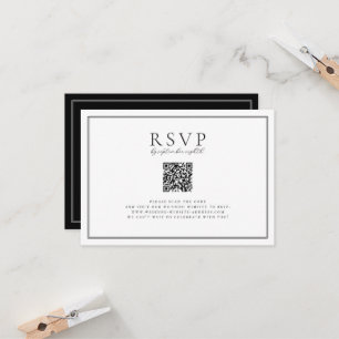 Timeless Vines Black Crest QR Code Invitation
