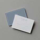 Timeless Vines Dusty Blue Crest Meal Choice RSVP Card<br><div class="desc">Elegant greenery adorned crest,  wedding rsvp card with meal choice. Modern and timeless monogram wedding crest in dusty blue with trendy minimalist typography template.</div>