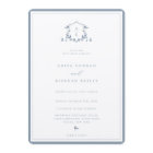Timeless Vines Dusty Blue Monogram Wedding Crest