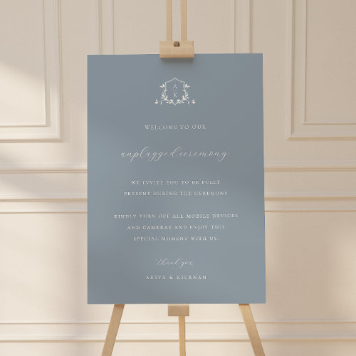 Timeless Vines Dusty Blue Unplugged Ceremony Foam Board