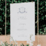 Timeless Vines Dusty Blue Wedding Crest Welcome Foam Board