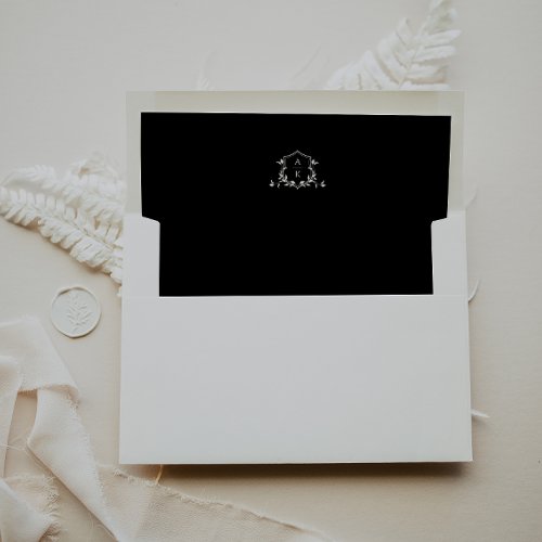 Timeless Vines Monogram Wedding Crest Envelope