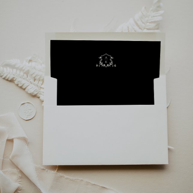 Timeless Vines Monogram Wedding Crest Envelope (Creator Uploaded)