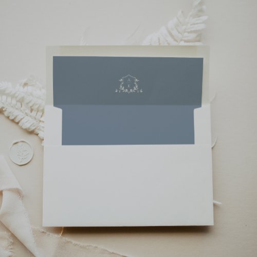 Timeless Vines Monogram Wedding Crest Envelope