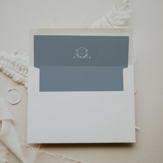 Timeless Vines Monogram Wedding Crest Envelope