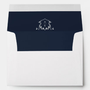 Timeless Vines Monogram Wedding Crest Envelope
