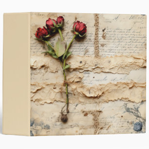 Timeless Vintage Floral Love Letter 3 Ring Binder