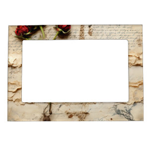 Timeless Vintage Floral Love Letter Magnetic Frame