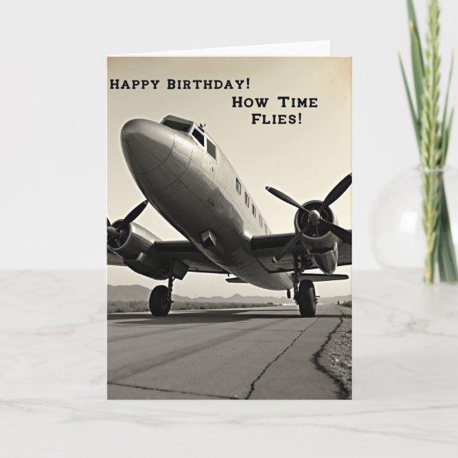Timeless Vintage Plane Card (Front)