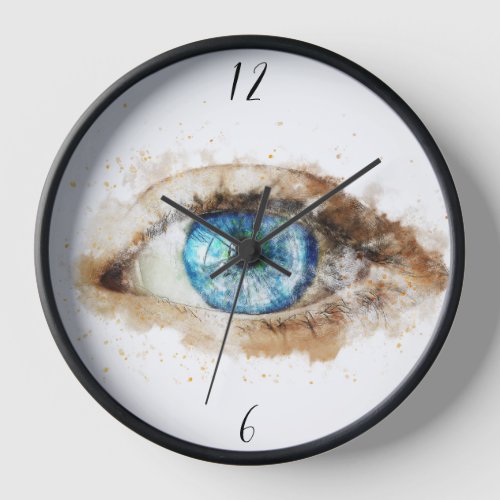 Timeless Vision Eye Painting Clock Design