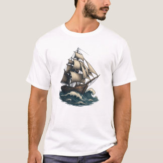 Timeless Voyage – Vintage Sailing Dreams T-Shirt