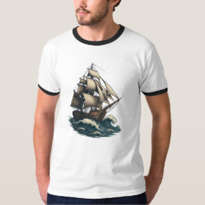 Timeless Voyage – Vintage Sailing Dreams T-Shirt