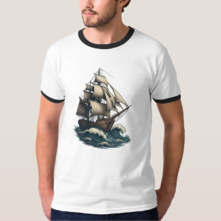 Timeless Voyage – Vintage Sailing Dreams T-Shirt