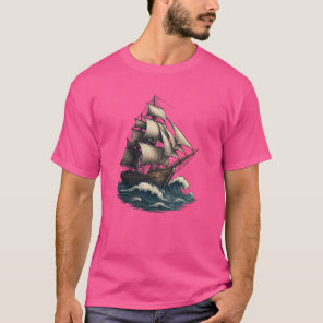Timeless Voyage – Vintage Sailing Dreams T-Shirt