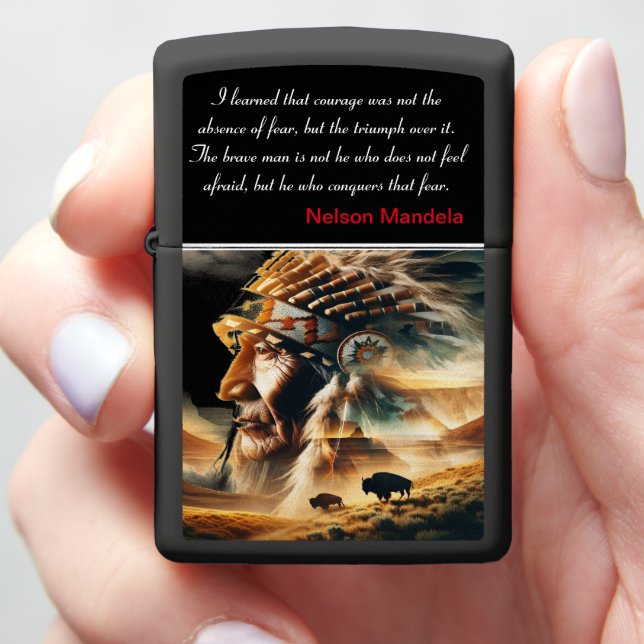 Timeless Warrior Sunset Zippo Lighter (In Hand)