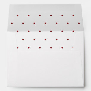 Timeless Wedding Dots Red and White Envelope