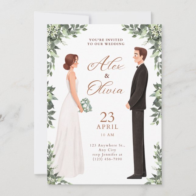 Timeless Wedding Invitation Elegant Classic Design (Front)
