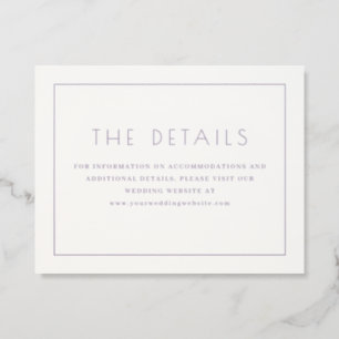 Timeless Wedding Letterpress Enclosure Card