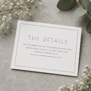 Timeless Wedding Letterpress Enclosure Card