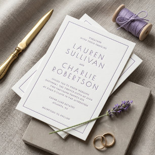 Timeless Wedding Letterpress Invitation