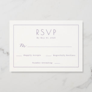 Timeless Wedding Letterpress RSVP Cards