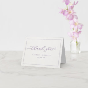 Timeless Wedding Letterpress Thank You Card