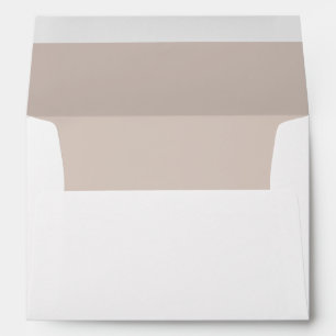 Timeless Wedding Neutral Beige and White Envelope