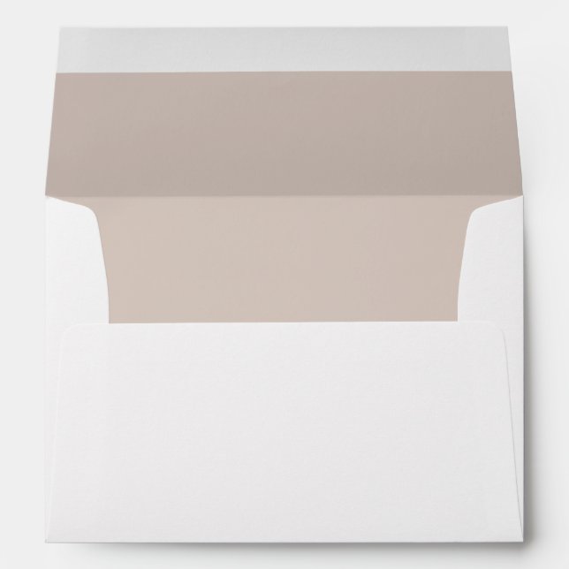 Timeless Wedding Neutral Beige and White Envelope (Back (Bottom))