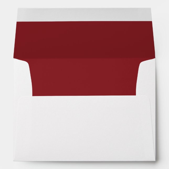 Timeless Wedding Red and White Envelope (Back (Bottom))
