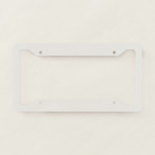 Timeless _ White Sand License Plate Frame