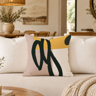Timeless Woman Face Sketch Decorative Throw Pillow
