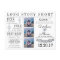 Timeline in light gray Save the Date Post Card