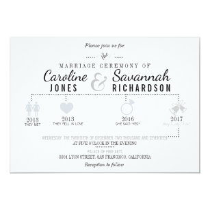 timeline wedding invitations zazzle
