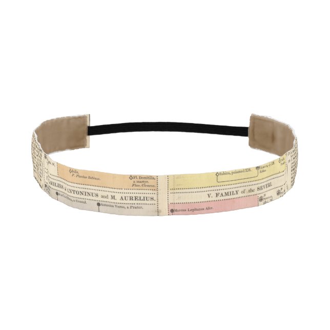 Timeline Roman Empire Events Athletic Headband (Front)