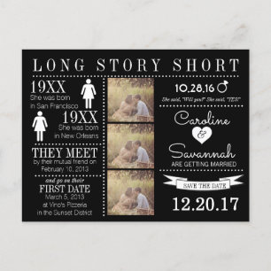 Timeline Save the Date Post Card