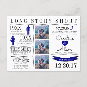 Timeline Save the Date Post Card