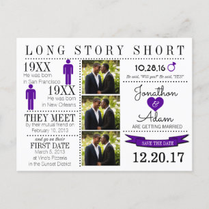 Timeline Save the Date Post Card