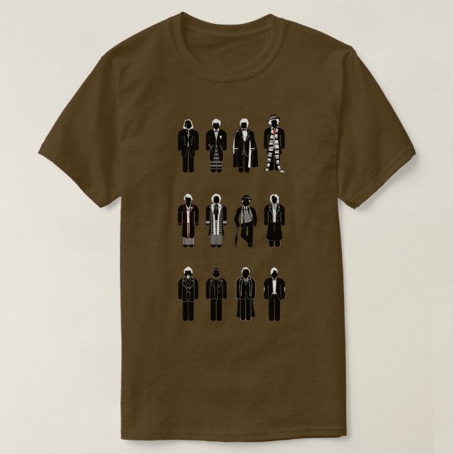 Timelord recognition guide 1st 11th plus war Docto T-Shirt (Design Front)